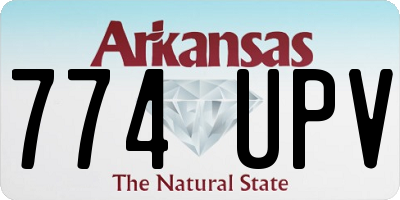 AR license plate 774UPV
