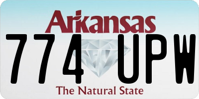 AR license plate 774UPW