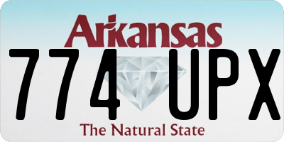 AR license plate 774UPX