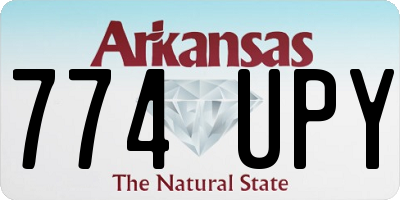 AR license plate 774UPY