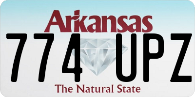 AR license plate 774UPZ