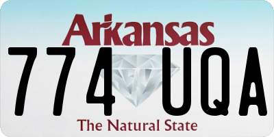 AR license plate 774UQA