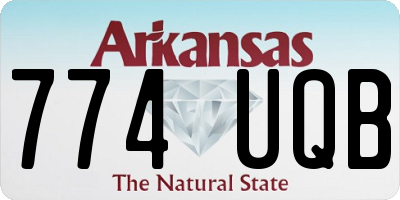 AR license plate 774UQB