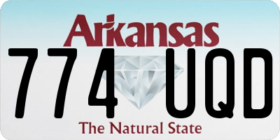AR license plate 774UQD
