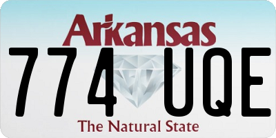AR license plate 774UQE