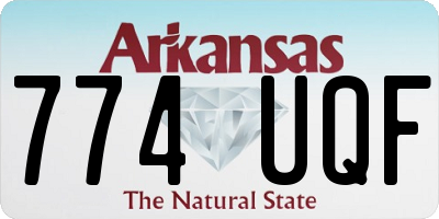AR license plate 774UQF