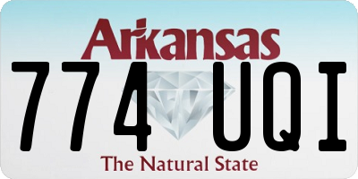 AR license plate 774UQI