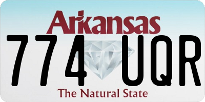 AR license plate 774UQR
