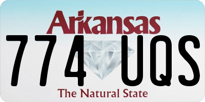 AR license plate 774UQS