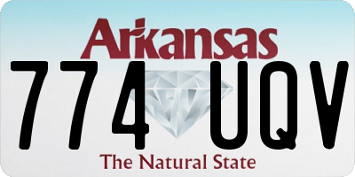 AR license plate 774UQV