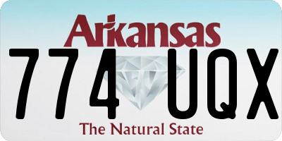 AR license plate 774UQX