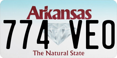 AR license plate 774VEO