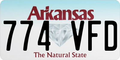AR license plate 774VFD