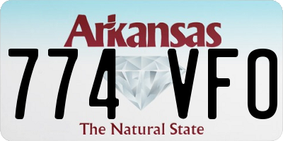 AR license plate 774VFO