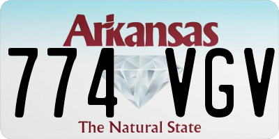AR license plate 774VGV