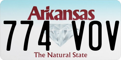 AR license plate 774VOV