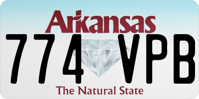 AR license plate 774VPB