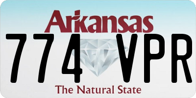 AR license plate 774VPR