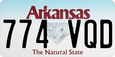 AR license plate 774VQD