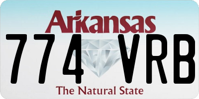 AR license plate 774VRB