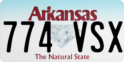 AR license plate 774VSX