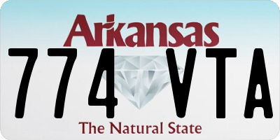 AR license plate 774VTA