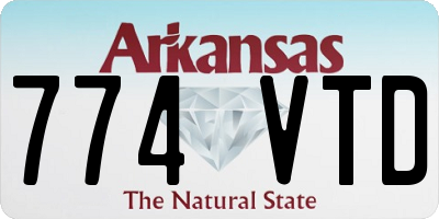 AR license plate 774VTD