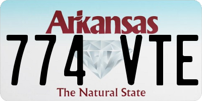 AR license plate 774VTE