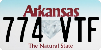 AR license plate 774VTF