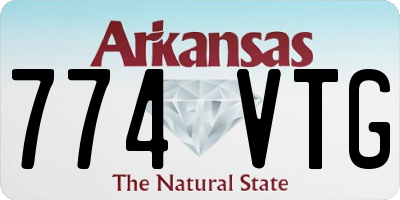 AR license plate 774VTG