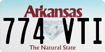 AR license plate 774VTI