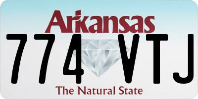 AR license plate 774VTJ