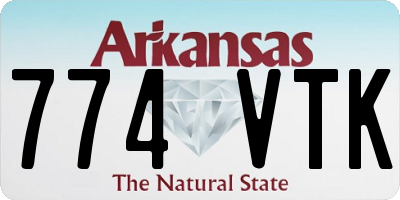 AR license plate 774VTK