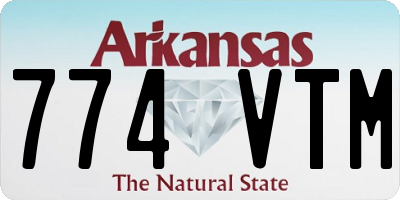 AR license plate 774VTM