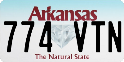 AR license plate 774VTN