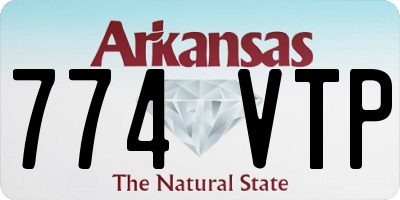 AR license plate 774VTP