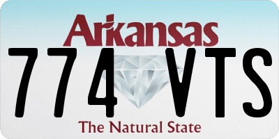 AR license plate 774VTS