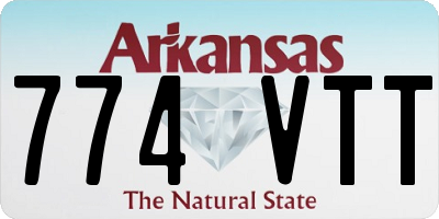 AR license plate 774VTT
