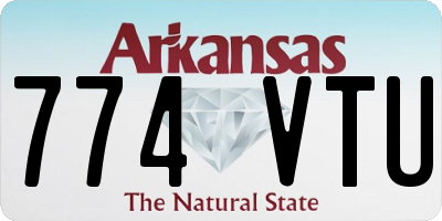 AR license plate 774VTU