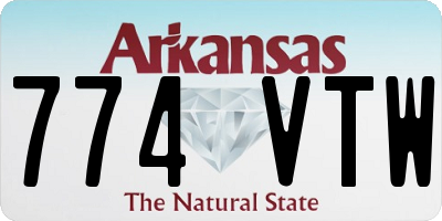 AR license plate 774VTW