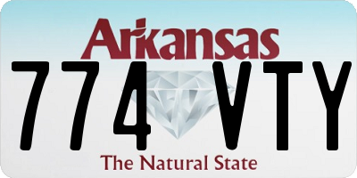 AR license plate 774VTY