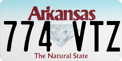 AR license plate 774VTZ