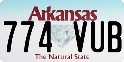 AR license plate 774VUB