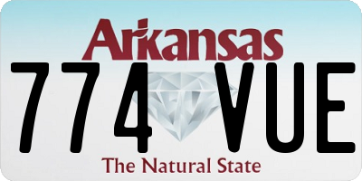 AR license plate 774VUE