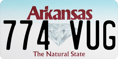 AR license plate 774VUG