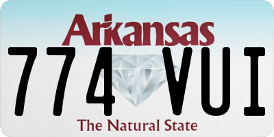 AR license plate 774VUI