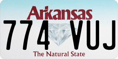 AR license plate 774VUJ