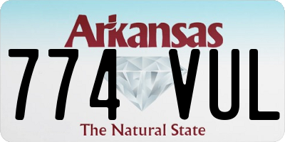AR license plate 774VUL