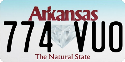 AR license plate 774VUO