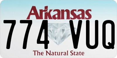AR license plate 774VUQ